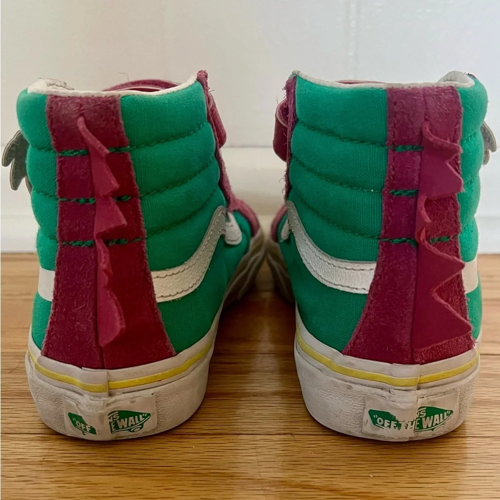 Vans Kids High-Top Dinosaur Sneakers 12 Toddler - Picture 3 of 5